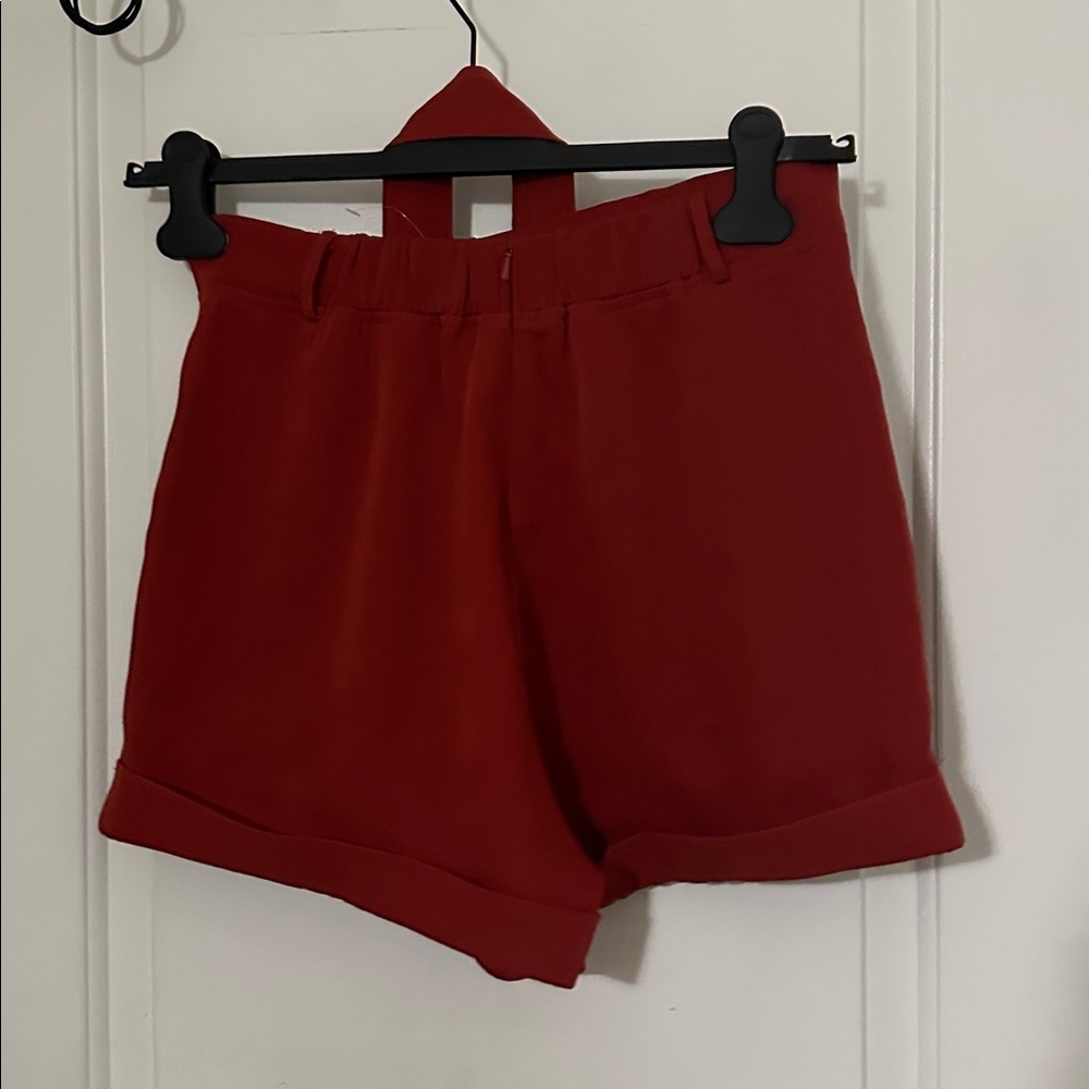 Bebe High Waist Red Women's Shorts - Picture 3 of 3